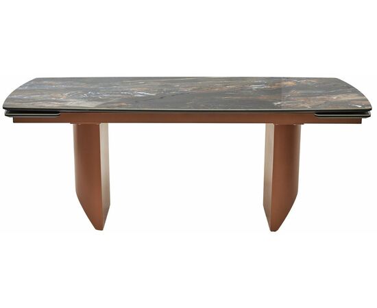 Стол ПУАНТО 200 TITANIUM LAWA NERO, керамика / МЕДЬ каркас М-City, изображение 9 | Интернет магазин мебели и декора LifeDekor