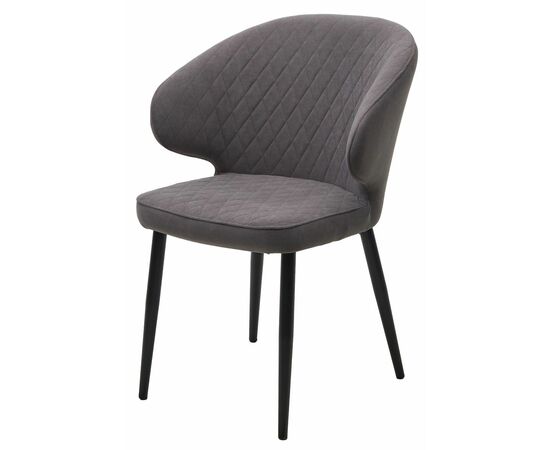 Стул ХИЛТОН, цвет B28 Темно-серый, велюр / черный каркас М-City | Интернет магазин мебели и декора LifeDekor