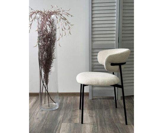 Стул ЛЕОНАРДО Soul 000 Белый, букле / черный каркас М-City, изображение 4 | Интернет магазин мебели и декора LifeDekor