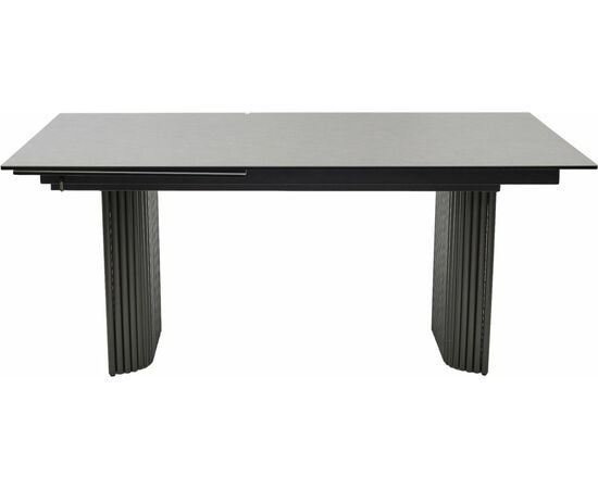 Стол RAGNAR 180 цвет 1699 Серая кожа, керамика / Темно-серый каркас, ®DISAUR, изображение 4 | Интернет магазин мебели и декора LifeDekor