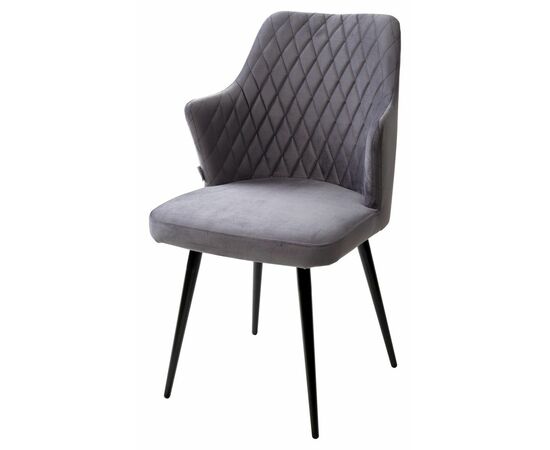 Стул HERMAN 360 град. СЕРЫЙ #27, велюр / черный каркас М-City | Интернет магазин мебели и декора LifeDekor