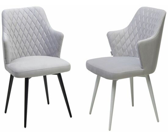 Стул HERMAN СВЕТЛО-СЕРЫЙ  BM-4, велюр / черный каркас М-City, изображение 4 | Интернет магазин мебели и декора LifeDekor