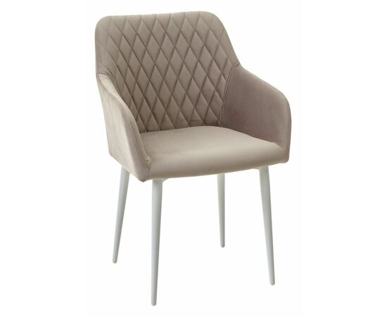 Стул BRANDY-X ЛАТТЕ #25 / белый каркас, велюр М-City, изображение 3 | Интернет магазин мебели и декора LifeDekor