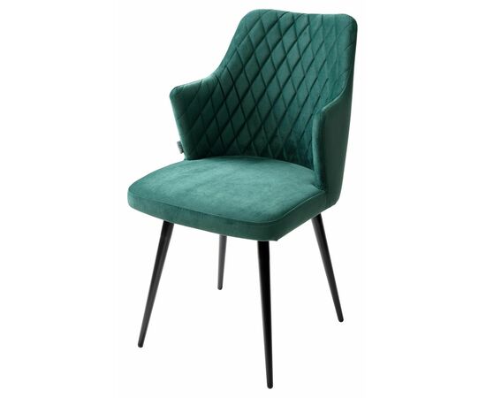 Стул HERMAN 360 град. ЗЕЛЕНЫЙ #19, велюр / черный каркас М-City | Интернет магазин мебели и декора LifeDekor