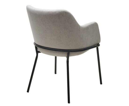 Стул АЛИСТЕР, цвет RAIN 16 пыльный серый, велюр / черный каркас М-City, изображение 6 | Интернет магазин мебели и декора LifeDekor