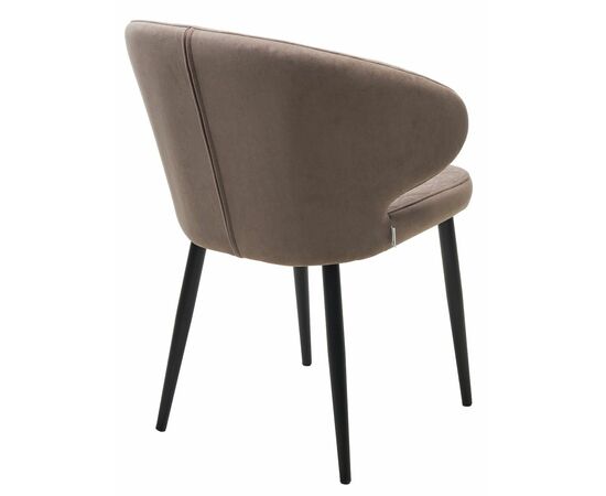 Стул ХИЛТОН, цвет B5 Капучино, велюр / черный каркас М-City, изображение 7 | Интернет магазин мебели и декора LifeDekor