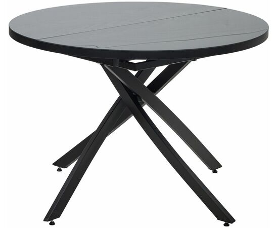 Стол ДАРИО D110 раскладной Черный, стекло/ Черный каркас М-City, изображение 5 | Интернет магазин мебели и декора LifeDekor