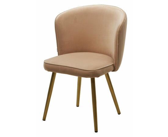 Стул МОНЕ ZIZI 605 Латте, велюр / Золотой каркас M-City | Интернет магазин мебели и декора LifeDekor