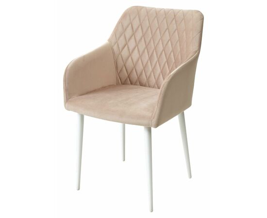 Стул BRANDY-X БЕЖЕВЫЙ #5/ белый каркас, велюр М-City | Интернет магазин мебели и декора LifeDekor