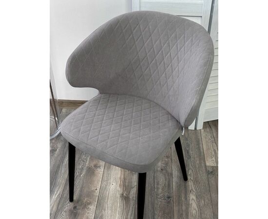 Стул ХИЛТОН, цвет B22 Серый, велюр / черный каркас М-City, изображение 4 | Интернет магазин мебели и декора LifeDekor