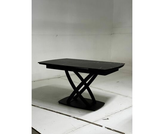 Стол FOGGIA 140 KL-116 Черный мрамор матовый, итальянская керамика/ черный каркас М-City, изображение 4 | Интернет магазин мебели и декора LifeDekor