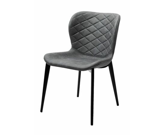 Стул КЛОД, цвет Kiprus-12 Темно-серый, искусственная замша / черный каркас М-City | Интернет магазин мебели и декора LifeDekor