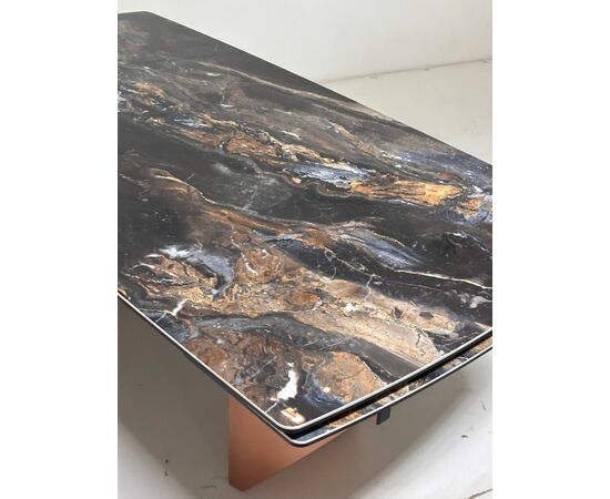 Стол ПУАНТО 200 TITANIUM LAWA NERO, керамика / МЕДЬ каркас М-City, изображение 6 | Интернет магазин мебели и декора LifeDekor