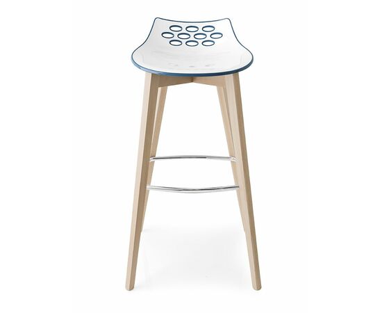 Стул JAM W CB/1487, ash.P19W OAK NATURAL/ P799-P852 WHITE/ TRANSPARENT RED | Интернет магазин мебели и декора LifeDekor