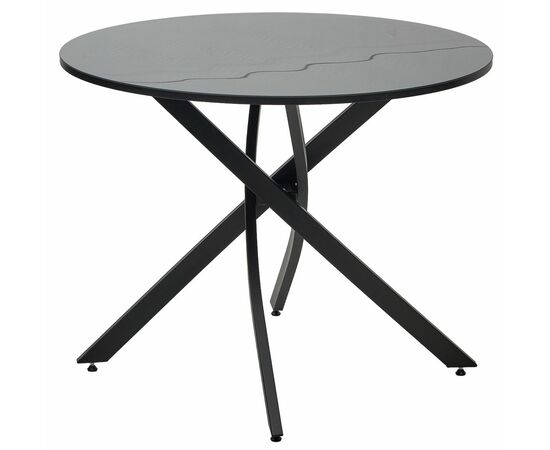 Стол ДАРИО D100 Черный, стекло/ Черный каркас М-City, изображение 8 | Интернет магазин мебели и декора LifeDekor