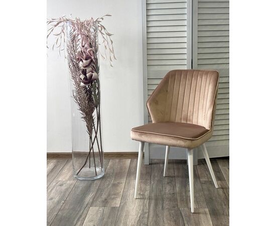 Стул SEATTLE-V БЕЖЕВЫЙ #5, велюр / белый каркас М-City, изображение 2 | Интернет магазин мебели и декора LifeDekor