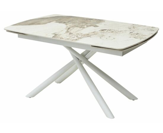 Стол RIVOLI 140 GLOSS LUXURY PANDORA SINTERED STONE/ WHITE М-City | Интернет магазин мебели и декора LifeDekor