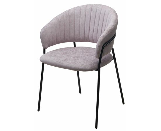 Стул ГЕММА, цвет RAIN 10 lavanda, велюр / черный каркас М-City | Интернет магазин мебели и декора LifeDekor