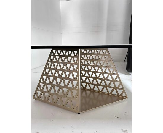 Стол ENNA 220 KL-188 Контрастный мрамор матовый, итальянская керамика/ каркас цвета шампань М-City, изображение 6 | Интернет магазин мебели и декора LifeDekor