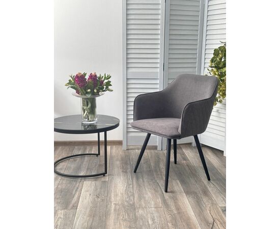 Стул FORT 360 град. поворот. B28 Темно-серый, велюр / черный каркас, М-City, изображение 4 | Интернет магазин мебели и декора LifeDekor