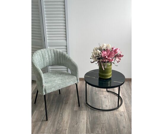 Стул SNUG 3018-04 мятный, шенилл / черный каркас, ®DISAUR, изображение 4 | Интернет магазин мебели и декора LifeDekor