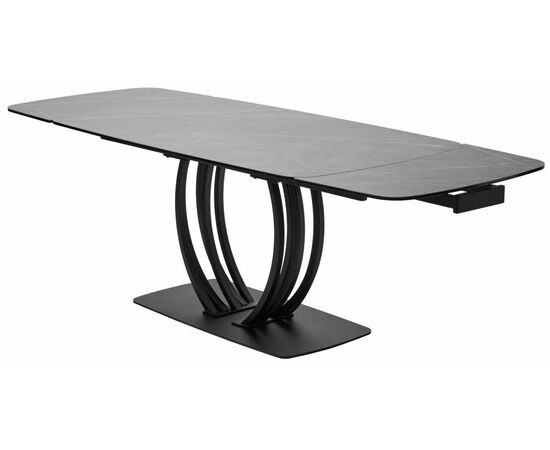 Стол MATERA 160 KL-136 Серый мрамор матовый, итальянская керамика/ черный каркас М-City, изображение 7 | Интернет магазин мебели и декора LifeDekor