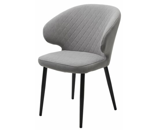 Стул ХИЛТОН, цвет B22 Серый, велюр / черный каркас М-City | Интернет магазин мебели и декора LifeDekor