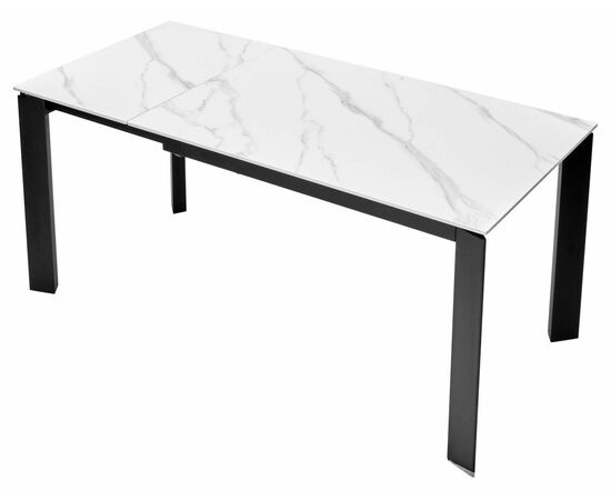 Стол CORNER 120 MATT WHITE MARBLE SINTERED STONE/ BLACK М-City, изображение 7 | Интернет магазин мебели и декора LifeDekor