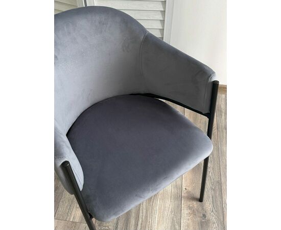 Стул ДИЛЛ, цвет H-14 Серый, велюр / черный каркас М-City, изображение 4 | Интернет магазин мебели и декора LifeDekor