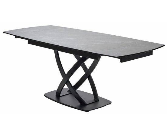 Стол FOGGIA 140 KL-136 Серый мрамор матовый, итальянская керамика/ черный каркас М-City, изображение 7 | Интернет магазин мебели и декора LifeDekor