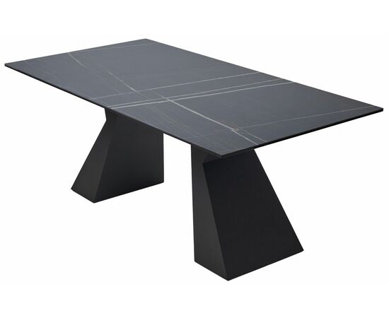 Стол БОГАРТ 200 TITANIUM BLACK PULIDO, керамика / Черный М-City, изображение 5 | Интернет магазин мебели и декора LifeDekor
