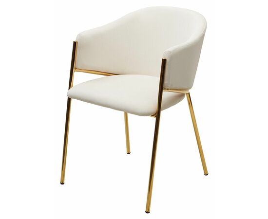 Стул DILL MOMO-01 молочный, велюр "беспальчиковый"/ золотой каркас М-City | Интернет магазин мебели и декора LifeDekor