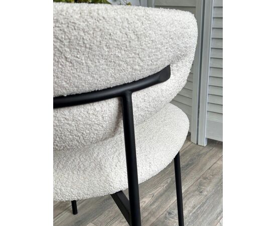 Стул ЛЕОНАРДО Soul 000 Белый, букле / черный каркас М-City, изображение 2 | Интернет магазин мебели и декора LifeDekor