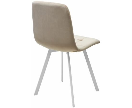 Стул РИЧИ, цвет H-06 Бежевый, велюр / белый каркас М-City, изображение 5 | Интернет магазин мебели и декора LifeDekor