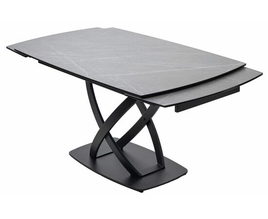 Стол FOGGIA 140 KL-136 Серый мрамор матовый, итальянская керамика/ черный каркас М-City, изображение 9 | Интернет магазин мебели и декора LifeDekor