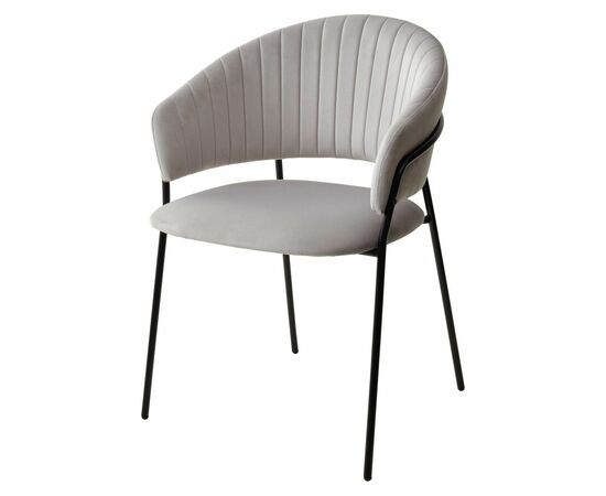 Стул ГЕММА, цвет H-09 Светло-серый, велюр / черный каркас М-City, изображение 5 | Интернет магазин мебели и декора LifeDekor