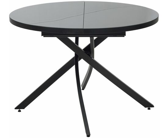 Стол ДАРИО D110 раскладной Черный, стекло/ Черный каркас М-City, изображение 3 | Интернет магазин мебели и декора LifeDekor