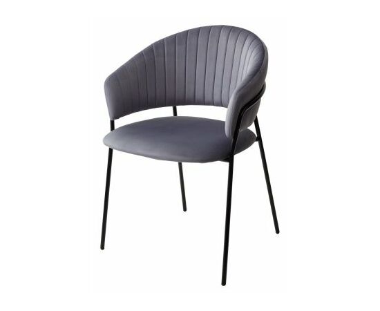 Стул ГЕММА, цвет H-14 Серый, велюр / черный каркас М-City | Интернет магазин мебели и декора LifeDekor