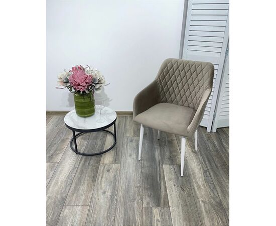 Стул BRANDY-X ЛАТТЕ #25 / белый каркас, велюр М-City, изображение 2 | Интернет магазин мебели и декора LifeDekor