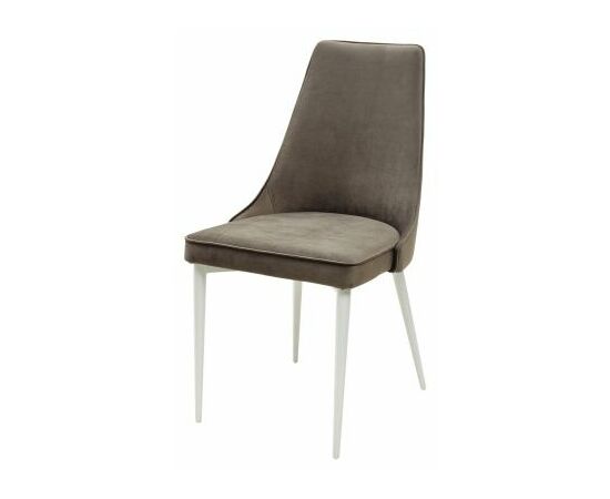 Стул NEPAL-P ГРАФИТ #14, велюр/ белый каркас М-City | Интернет магазин мебели и декора LifeDekor