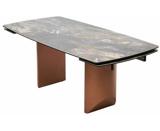 Стол ПУАНТО 200 TITANIUM LAWA NERO, керамика / МЕДЬ каркас М-City, изображение 8 | Интернет магазин мебели и декора LifeDekor