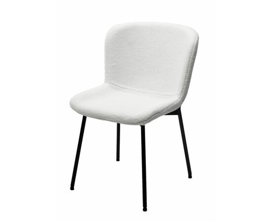 Стул RIYA UF992-01 Белый, teddy / черный каркас М-City | Интернет магазин мебели и декора LifeDekor