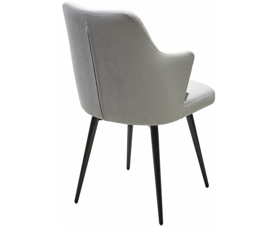 Стул HERMAN СВЕТЛО-СЕРЫЙ  BM-4, велюр / белый каркас М-City, изображение 4 | Интернет магазин мебели и декора LifeDekor