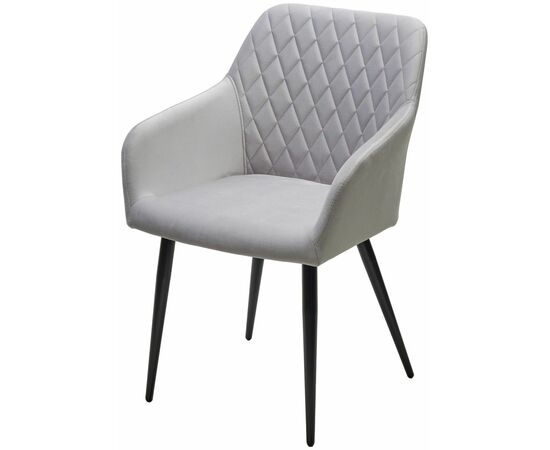 Стул BRANDY-X BM-4 СВЕТЛО-СЕРЫЙ, велюр / белый каркас, велюр М-City | Интернет магазин мебели и декора LifeDekor