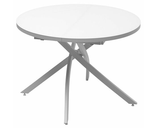 Стол ДАРИО D110 раскладной Белый, стекло/ Белый каркас М-City, изображение 6 | Интернет магазин мебели и декора LifeDekor