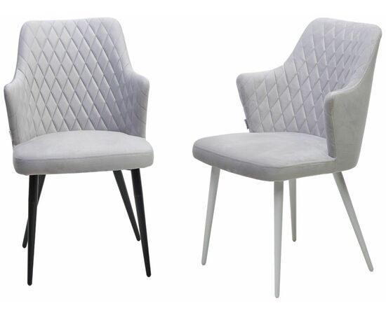 Стул HERMAN 360 град. BM-4 СВЕТЛО-СЕРЫЙ, велюр / белый каркас М-City, изображение 6 | Интернет магазин мебели и декора LifeDekor