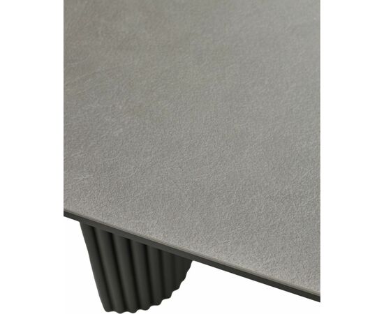 Стол RAGNAR 180 цвет 1699 Серая кожа, керамика / Темно-серый каркас, ®DISAUR, изображение 15 | Интернет магазин мебели и декора LifeDekor