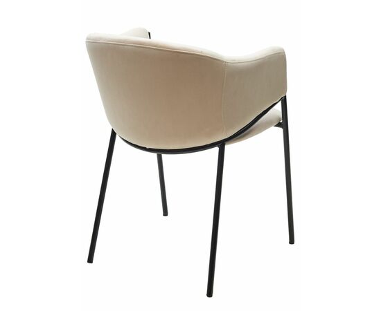 Стул ДИЛЛ, цвет H-06 Бежевый, велюр / черный каркас М-City, изображение 6 | Интернет магазин мебели и декора LifeDekor