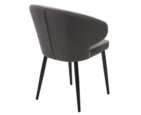 Стул ХИЛТОН, цвет B28 Темно-серый, велюр / черный каркас М-City, изображение 6 | Интернет магазин мебели и декора LifeDekor