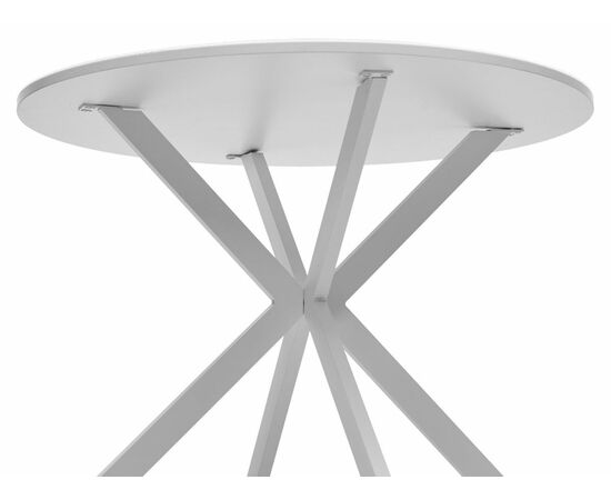 Стол ВЕГА D100 Белый, стекло/ белый каркас М-City, изображение 6 | Интернет магазин мебели и декора LifeDekor